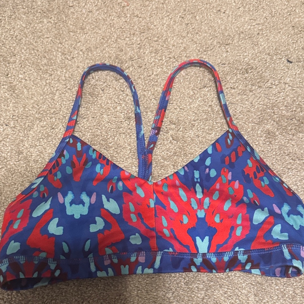 Fleo Red and Blue Sports Bra - Picture 1 of 2